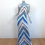 Alexis Halter Maxi Dress Celestine Blue Waves Knit Size Medium