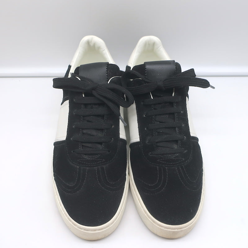 Valentino Fly Crew Low Top Sneakers Black Suede Size 39