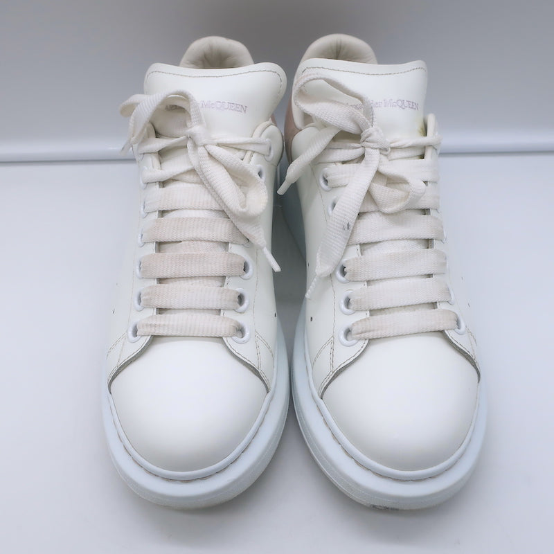 Alexander McQueen Oversized Sneakers White Leather &amp; Patchouli Suede Size 38.5 E