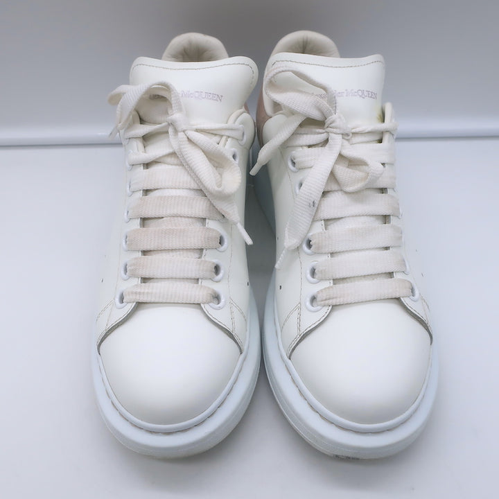 Alexander McQueen Oversized Sneakers White Leather &amp; Patchouli Suede Size 38.5 E