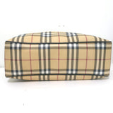 Burberry Nova Check Duffle Bag Beige Coated Canvas Large Satchel
