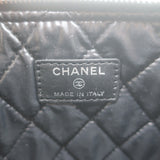 Chanel 2015 O Case Clutch Black Perforated Lambskin Leather