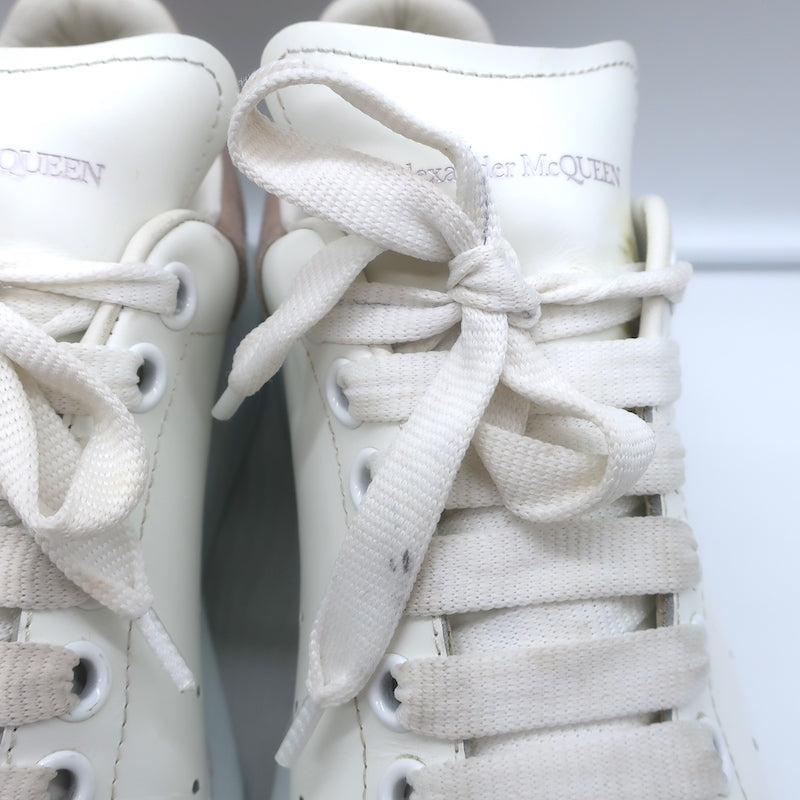 Alexander McQueen Oversized Sneakers White Leather &amp; Patchouli Suede Size 38.5 E