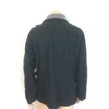 D&G Dolce & Gabbana Shearling & Fur Collar Wool Parka Jacket Charcoal Size 48