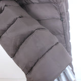 Bogner Fur-Collar Down Puffer Coat Mauve Gray Size US 8