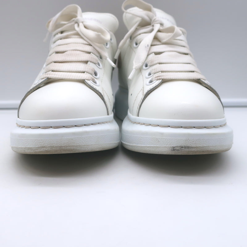 Alexander McQueen Oversized Sneakers White Leather &amp; Patchouli Suede Size 38.5 E