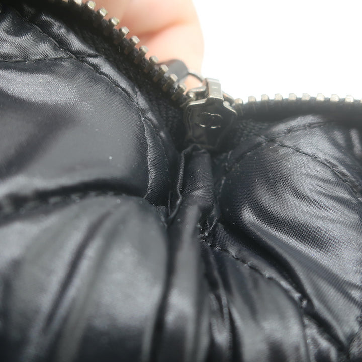 Chanel 2015 O Case Clutch Black Perforated Lambskin Leather