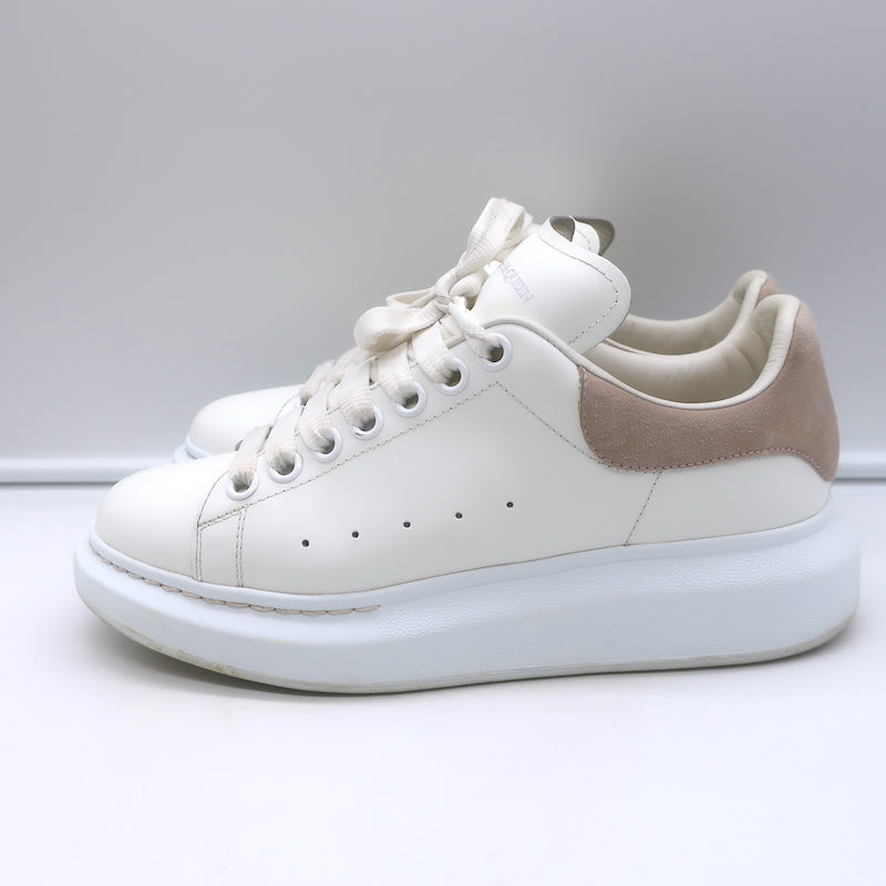 Alexander McQueen Oversized Sneakers White Leather &amp; Patchouli Suede Size 38.5 E