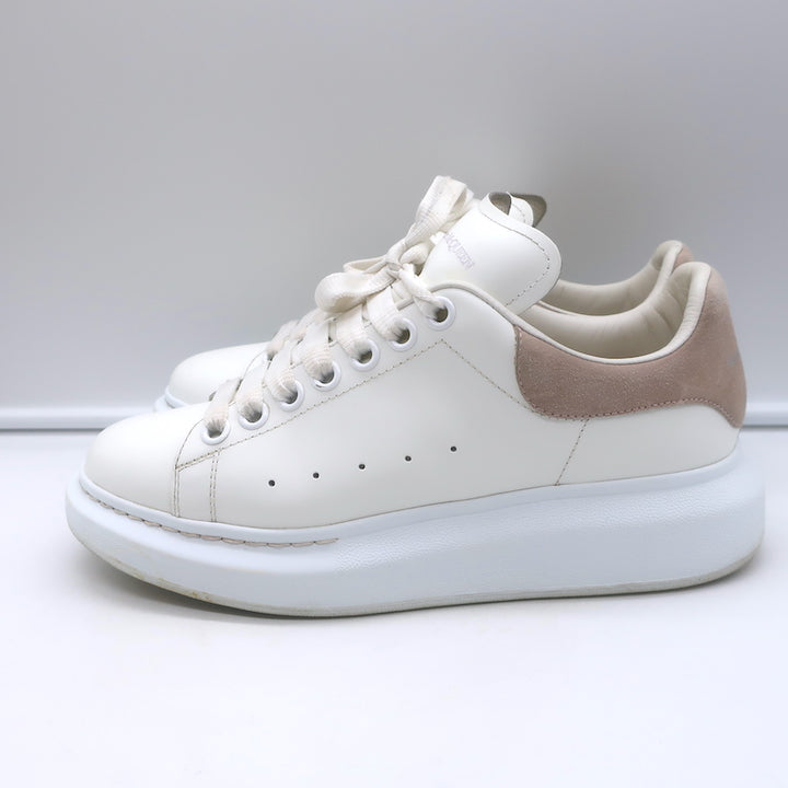 Alexander McQueen Oversized Sneakers White Leather &amp; Patchouli Suede Size 38.5 E