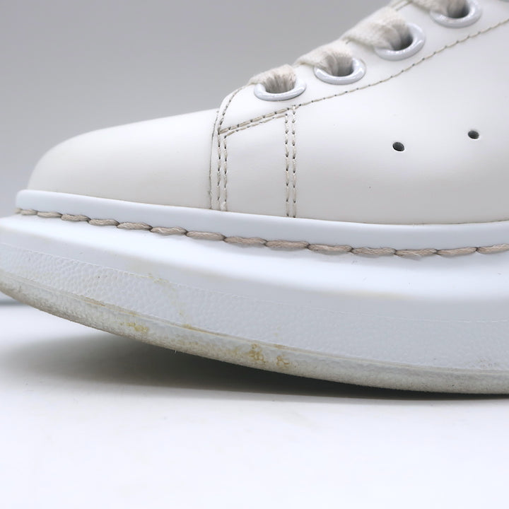 Alexander McQueen Oversized Sneakers White Leather &amp; Patchouli Suede Size 38.5 E