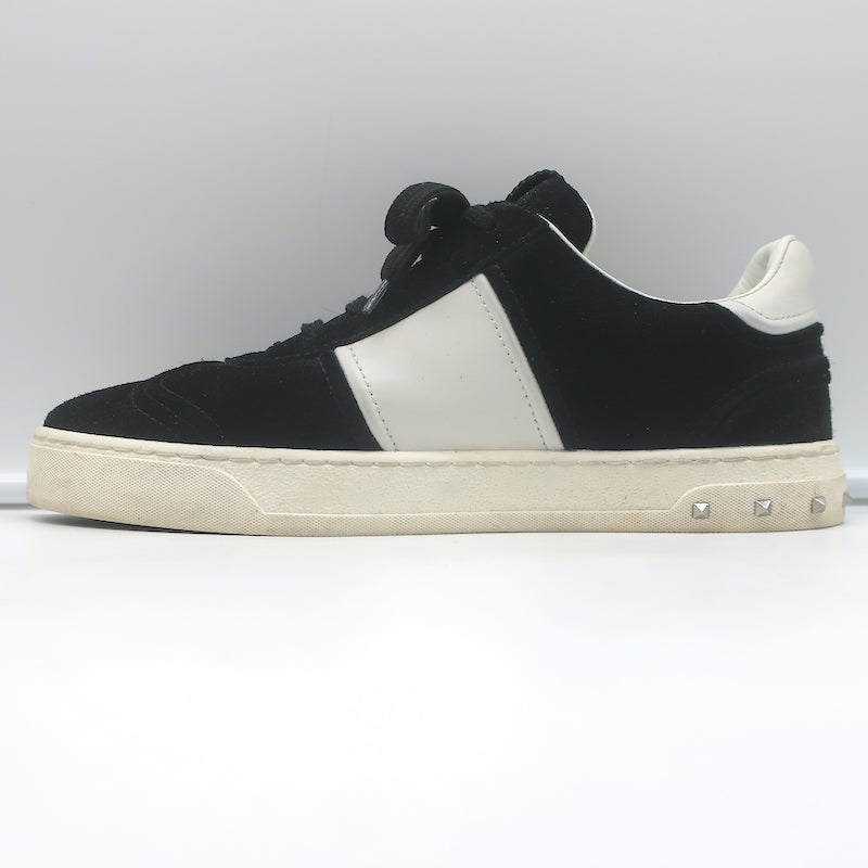Valentino Fly Crew Low Top Sneakers Black Suede Size 39