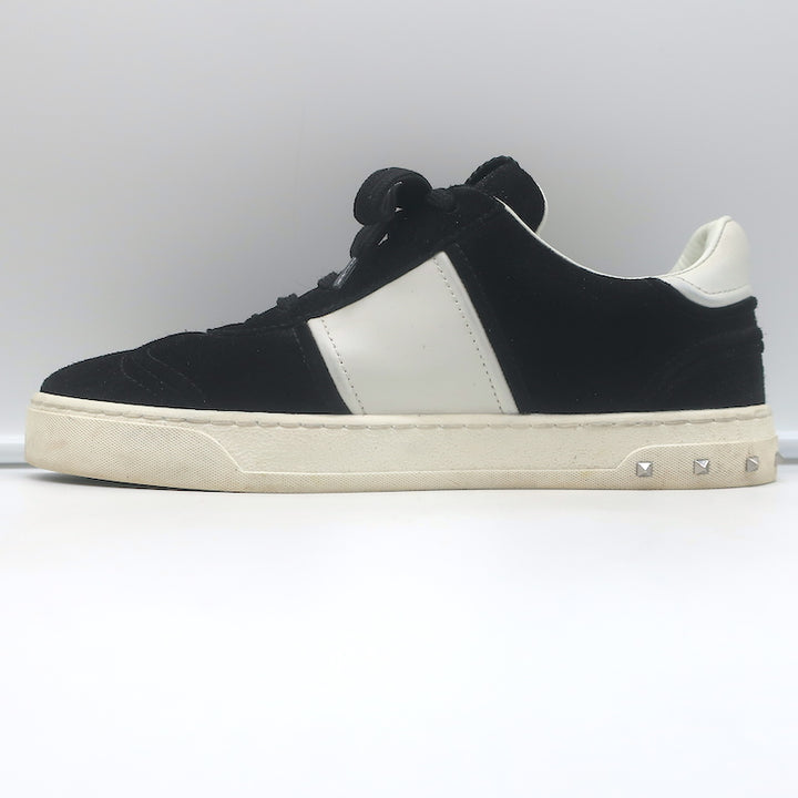 Valentino Fly Crew Low Top Sneakers Black Suede Size 39