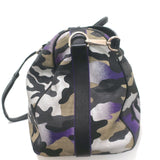 Christian Dior Anselm Reyle Camouflage Duffle Bag Gold/Purple Coated Canvas