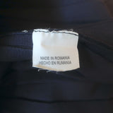 Sportmax Pleated Peplum Sweater Navy Stretch Knit Size Medium