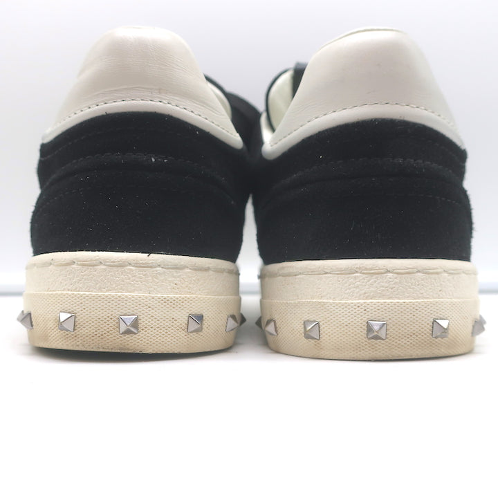 Valentino Fly Crew Low Top Sneakers Black Suede Size 39