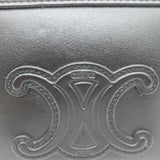 Celine Cuir Triomphe Clutch on Chain Black Leather Crossbody