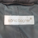 Bogner Fur-Collar Down Puffer Coat Mauve Gray Size US 8