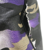 Christian Dior Anselm Reyle Camouflage Duffle Bag Gold/Purple Coated Canvas