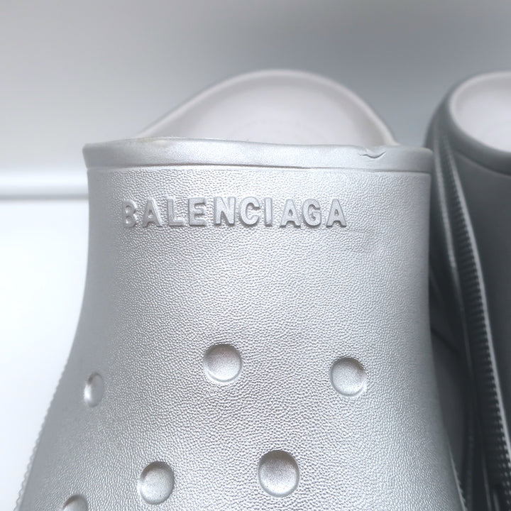 Balenciaga x Crocs Platform Mules Silver Size 41