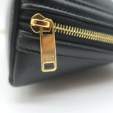 Celine Cuir Triomphe Clutch on Chain Black Leather Crossbody