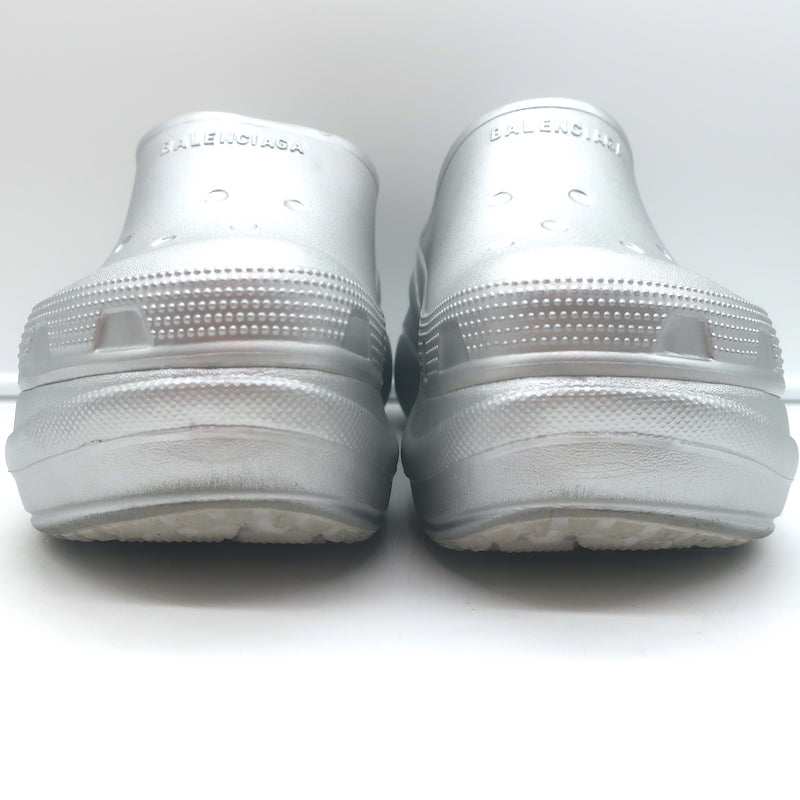 Balenciaga x Crocs Platform Mules Silver Size 41