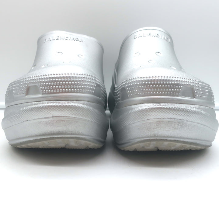 Balenciaga x Crocs Platform Mules Silver Size 41