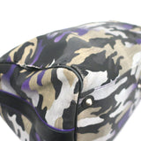 Christian Dior Anselm Reyle Camouflage Duffle Bag Gold/Purple Coated Canvas