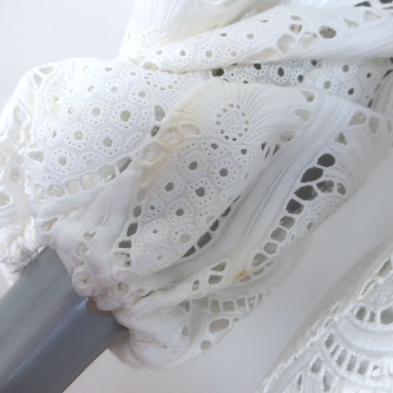 Zimmermann Wayfarer Pineapple Lace Balloon-Sleeve Maxi Dress White Size 1