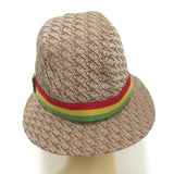 Christian Dior Rasta Bucket Hat Tan Trotter Canvas Size 57