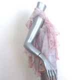 Alexander McQueen Sleeveless Ruffle Blouse Light Pink Printed Chiffon Size 40
