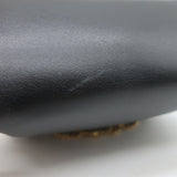 Celine Cuir Triomphe Clutch on Chain Black Leather Crossbody