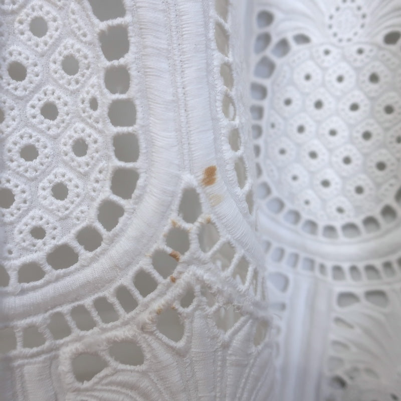 Zimmermann Wayfarer Pineapple Lace Balloon-Sleeve Maxi Dress White Size 1