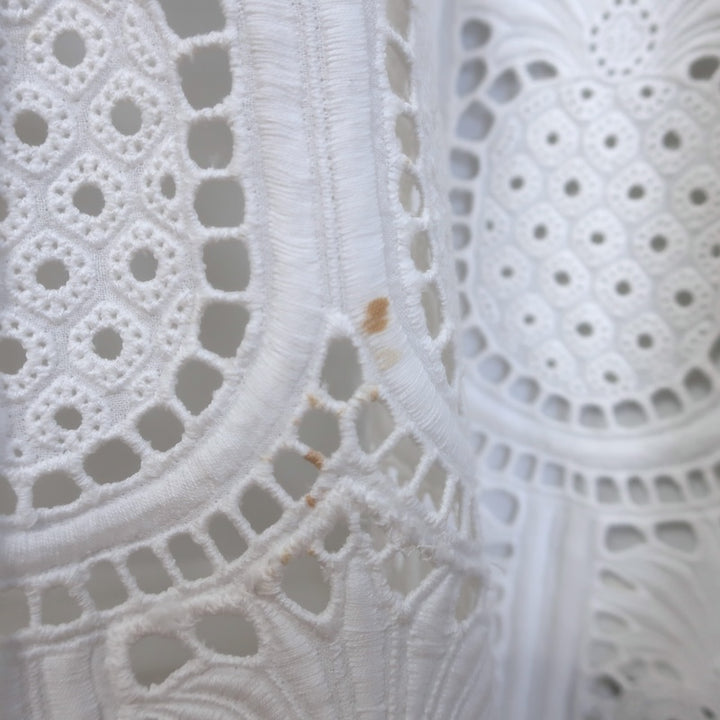 Zimmermann Wayfarer Pineapple Lace Balloon-Sleeve Maxi Dress White Size 1