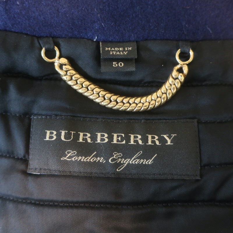 Burberry Military Jacket Navy Virgin Wool Size 50