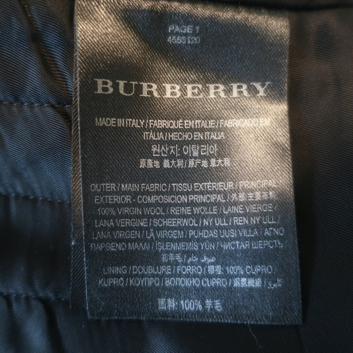 Burberry Military Jacket Navy Virgin Wool Size 50