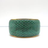 Dolce & Gabbana Snakeskin Cuff Bracelet Green