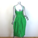 Rosie Assoulin Artichoke Belted Jacquard Midi Dress Emerald Size 4