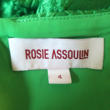 Rosie Assoulin Artichoke Belted Jacquard Midi Dress Emerald Size 4