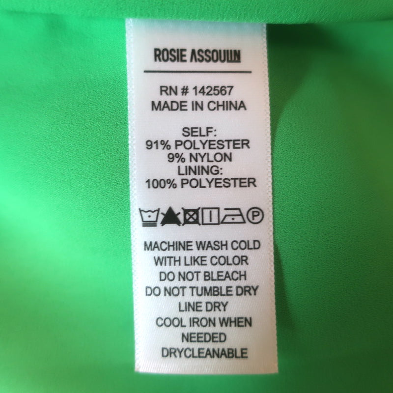 Rosie Assoulin Artichoke Belted Jacquard Midi Dress Emerald Size 4
