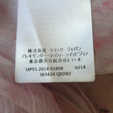 Alexander McQueen Sleeveless Ruffle Blouse Light Pink Printed Chiffon Size 40