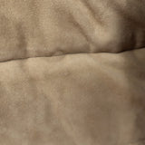 Polo Ralph Lauren Fringed Suede Puffer Jacket Brown Size Medium