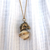 Christian Dior Diorodeo Horse Head Necklace Gold