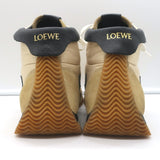 Loewe Flow Runner High-Top Sneakers Gold Nylon & Suede Size 39