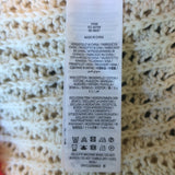 Boden Floral-Embroidered Pointelle Knit Cardigan Cream Cotton Size Small NEW