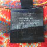 Colin Heaney Marrakesh Kaftan Gold/Red Printed Silk Size Large V-Neck Maxi Dress