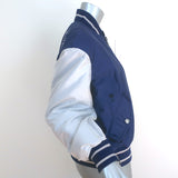 Christian Dior Reve D'infini Bomber Jacket Navy & Light Gray Satin Size 36