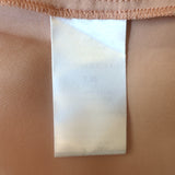 Lanvin Twist-Neck Blouse Peach Silk-Blend Size 38 Sleeveless Top