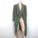 Greg Lauren Army Shearling Tent Nomad Coat Green Size 2
