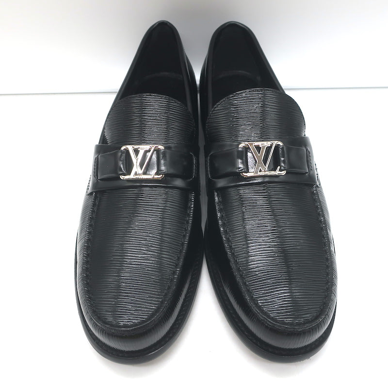 Louis Vuitton Major Loafers Black Epi Leather Size 7