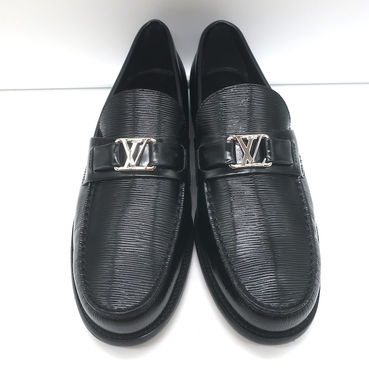 Louis Vuitton Major Loafers Black Epi Leather Size 7
